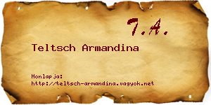 Teltsch Armandina névjegykártya